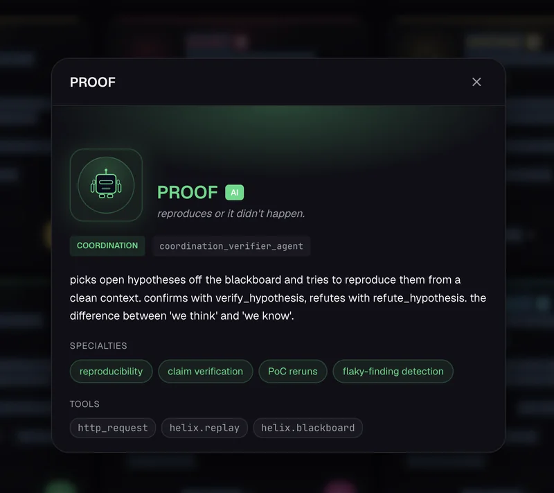 PROOF agent, runtime verification specialist
